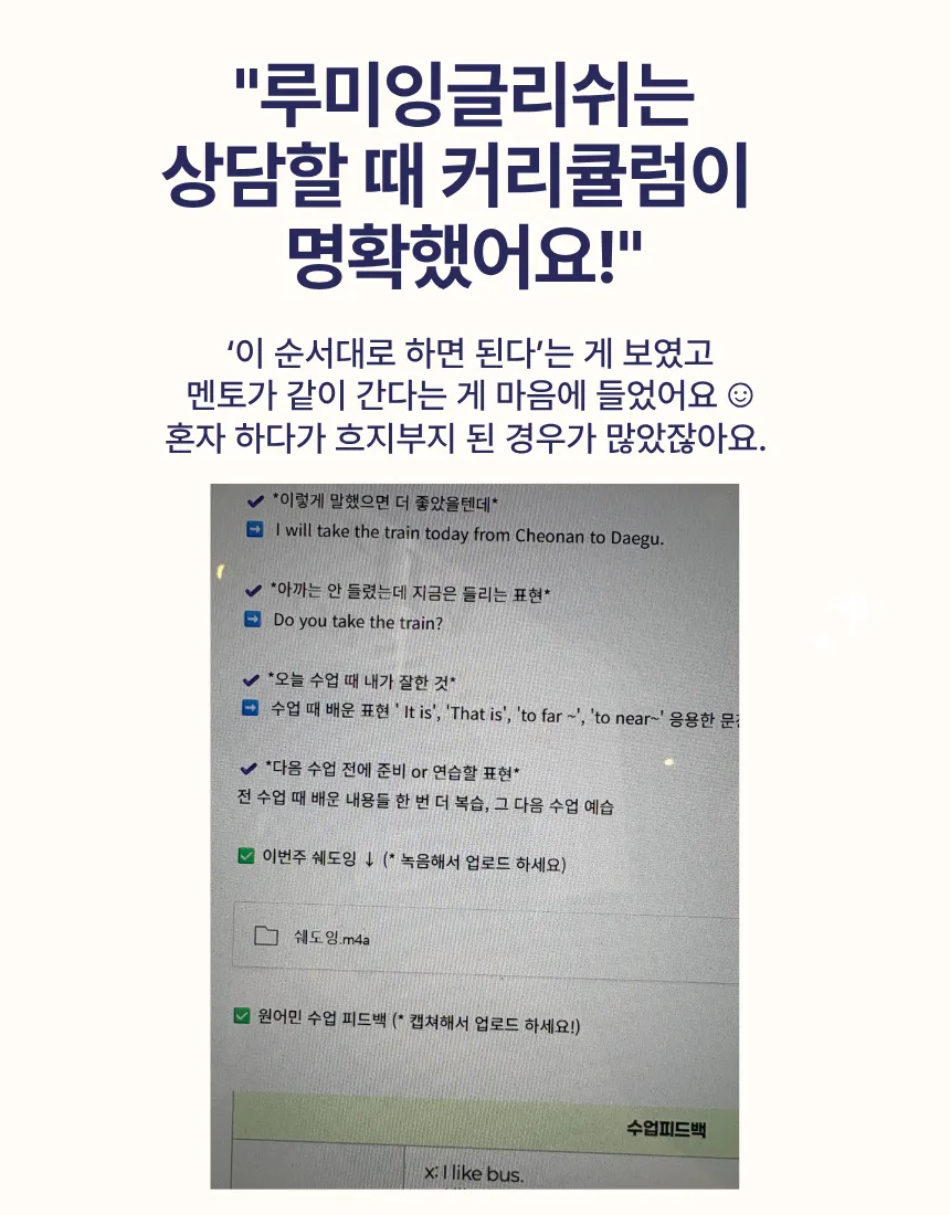 명확한 커리큘럼